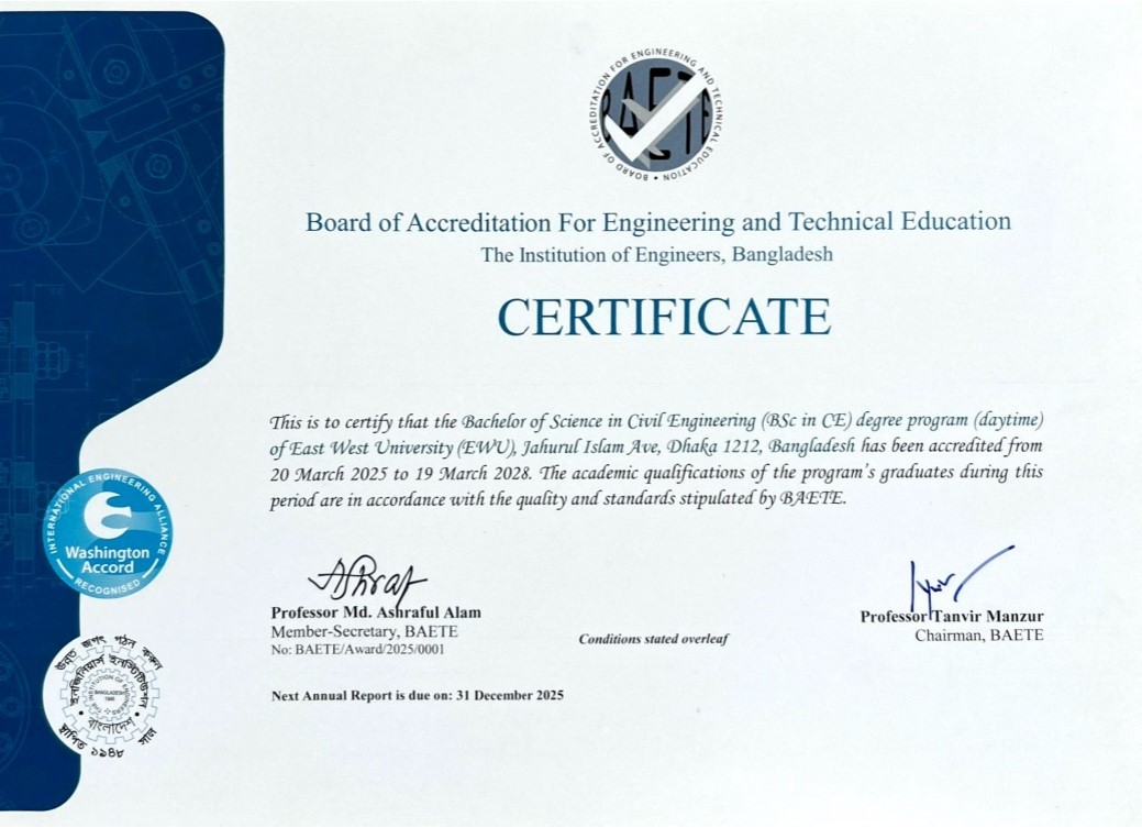 B.Sc. in Civil Engineering Program at EWU Receives...